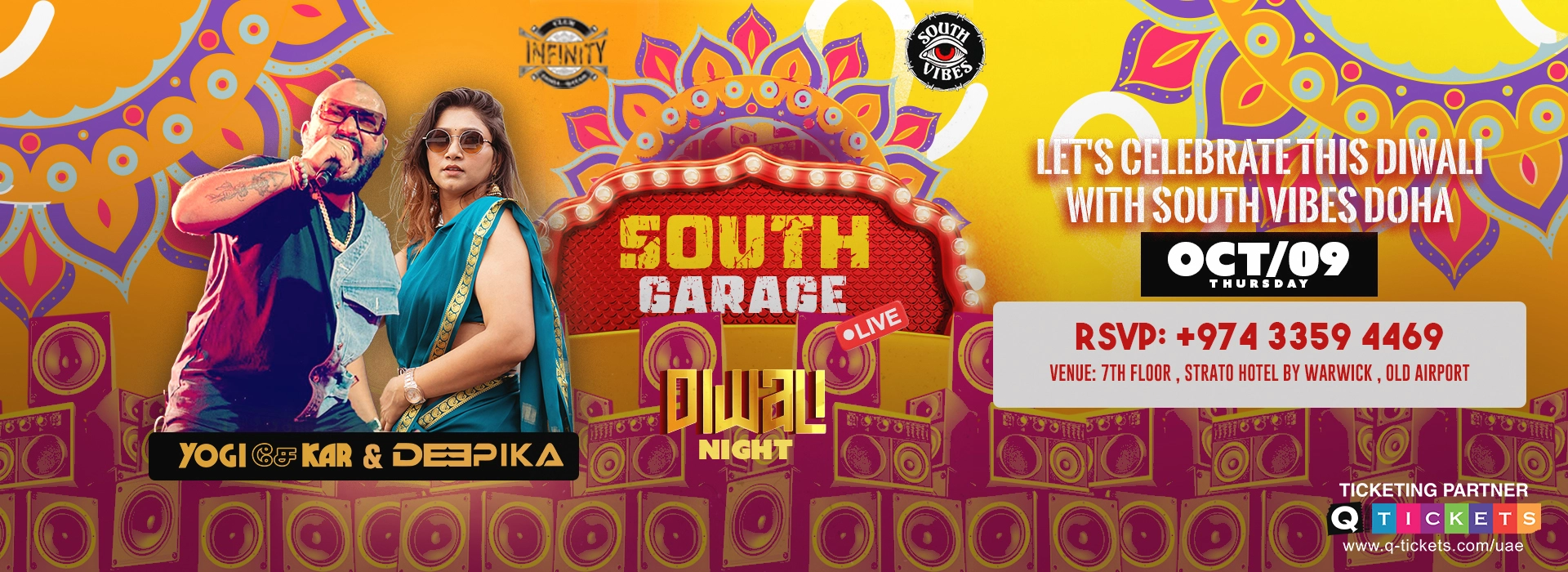 SOUTH VIBES-DIWALI SOUTH NIGHT WITH YOGI SEKAR & DJ DEEPIKA LIVE IN QATAR(ALL THE WAY FROM CHENNAI)