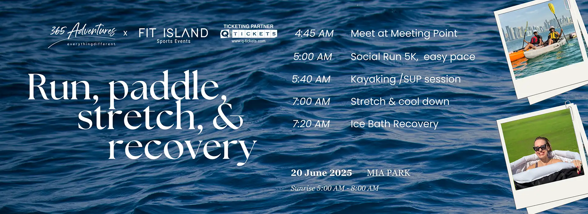 Run, Paddle, Stretch & Recovery Event