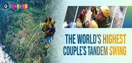 The World’s Highest Couple’s Tandem Swing at The Cliff Nepal