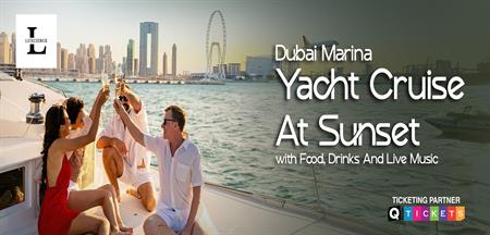 Dubai Marina Evening Yacht Cruise  Dinner Drinks Live Music