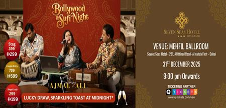Bollywood & Sufi Night New Year Eve’s Royal Grand Gala Dinner