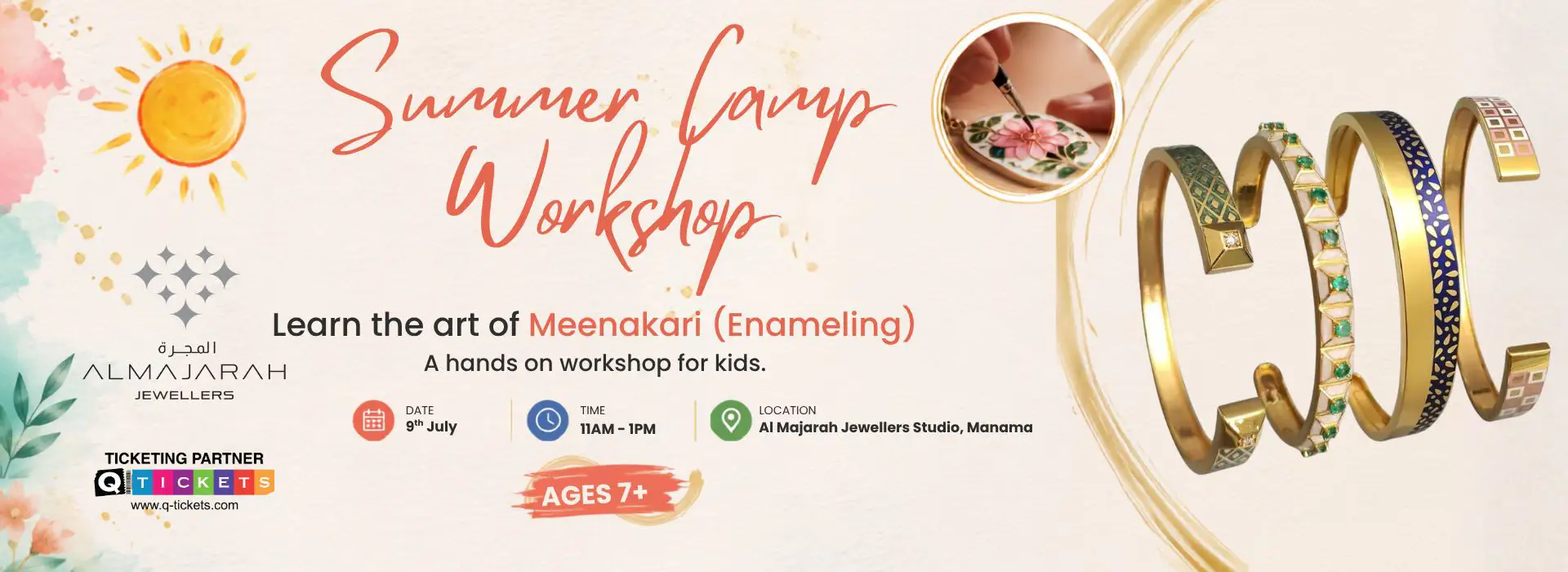 Summer Camp Workshop – Meenakari (Enameling)