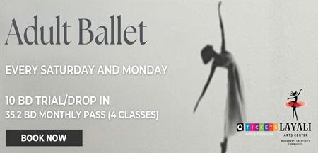 Ballet Classes for adults at Layali Arts Center
