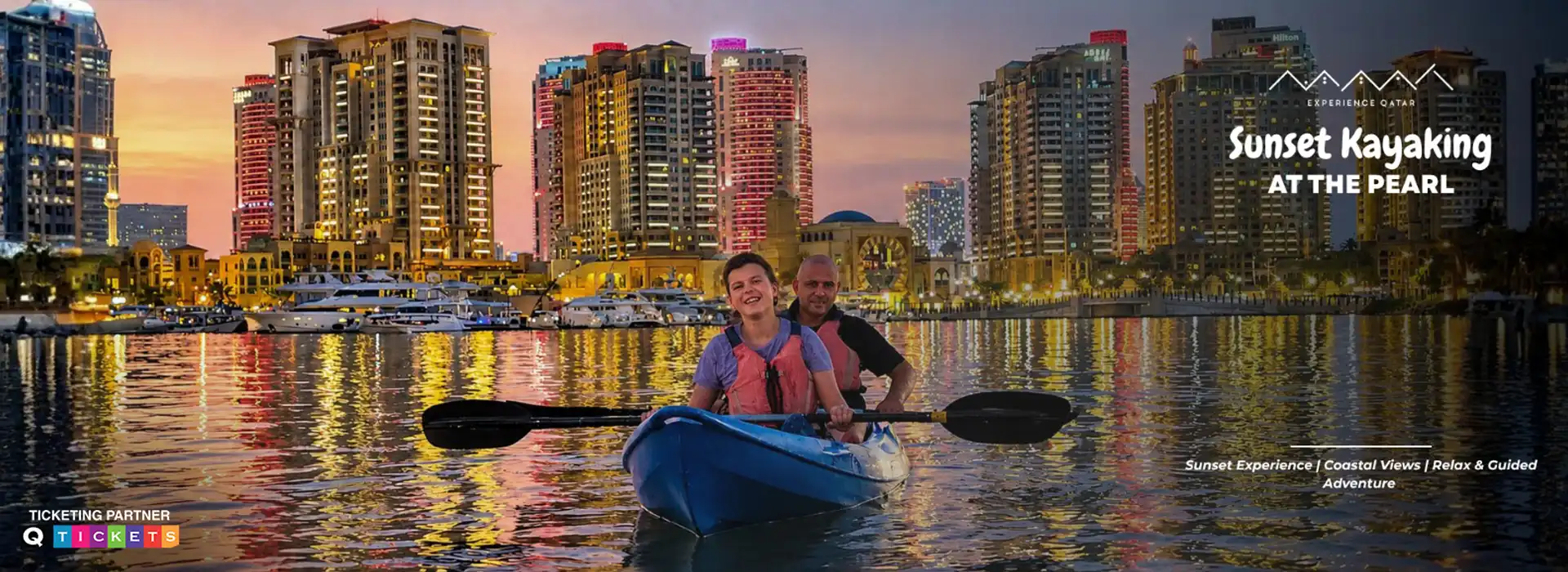 Sunset Kayaking at The Pearl