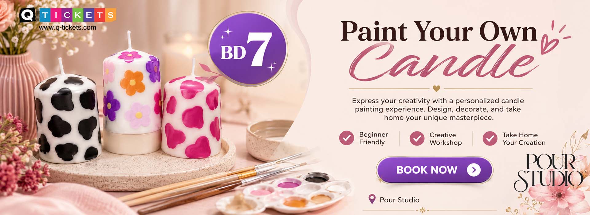 Candle painting by Pour Studio
