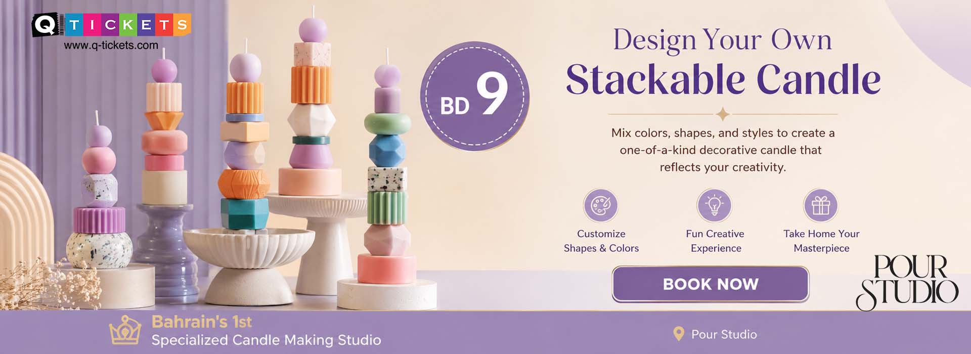 Stackable Candle by Pour Studio
