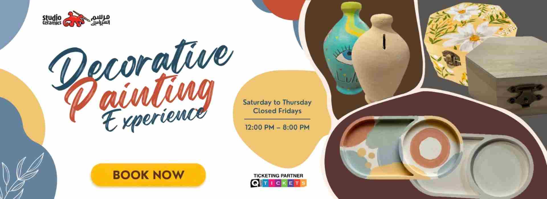 Decorative Painting Experience at Studio Ceramics