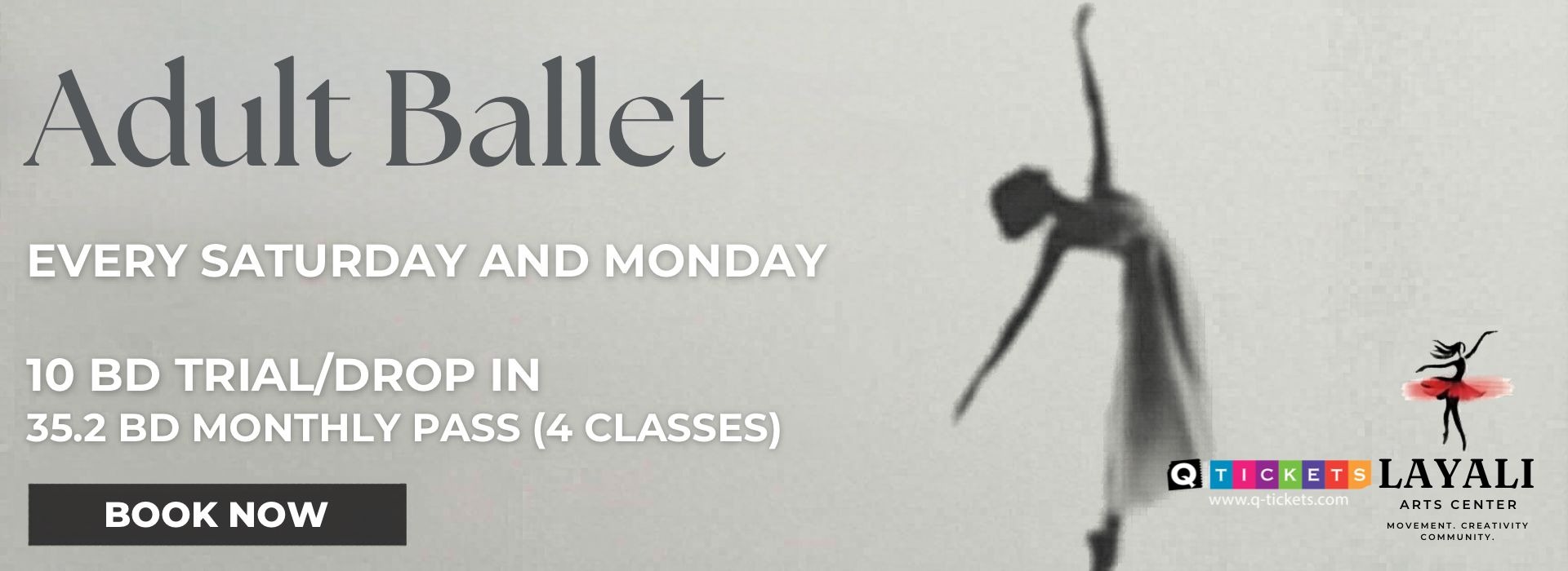 Ballet Classes for adults at Layali Arts Center