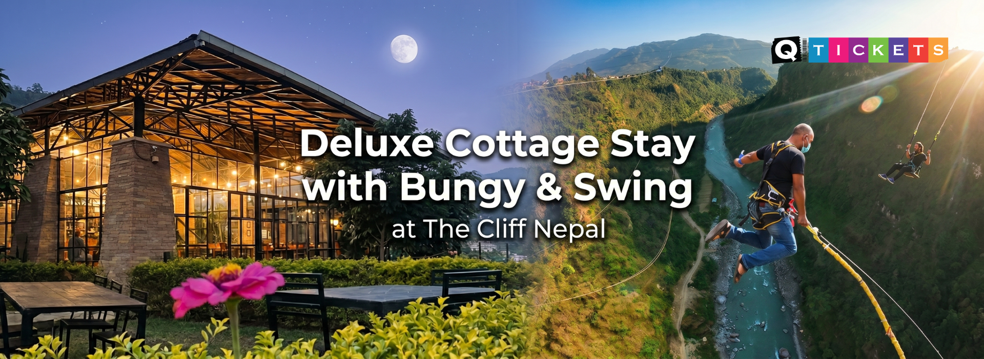 Deluxe Cottage Stay with Bungy & Swing at The Cliff Nepal