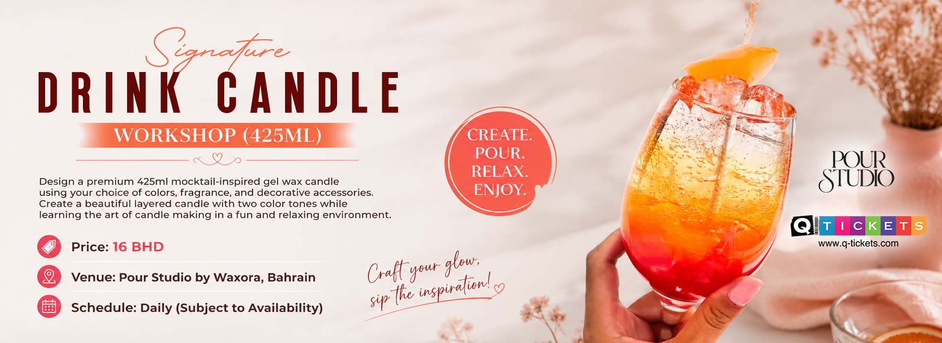 Signature Drink Candle Workshop (425ml)