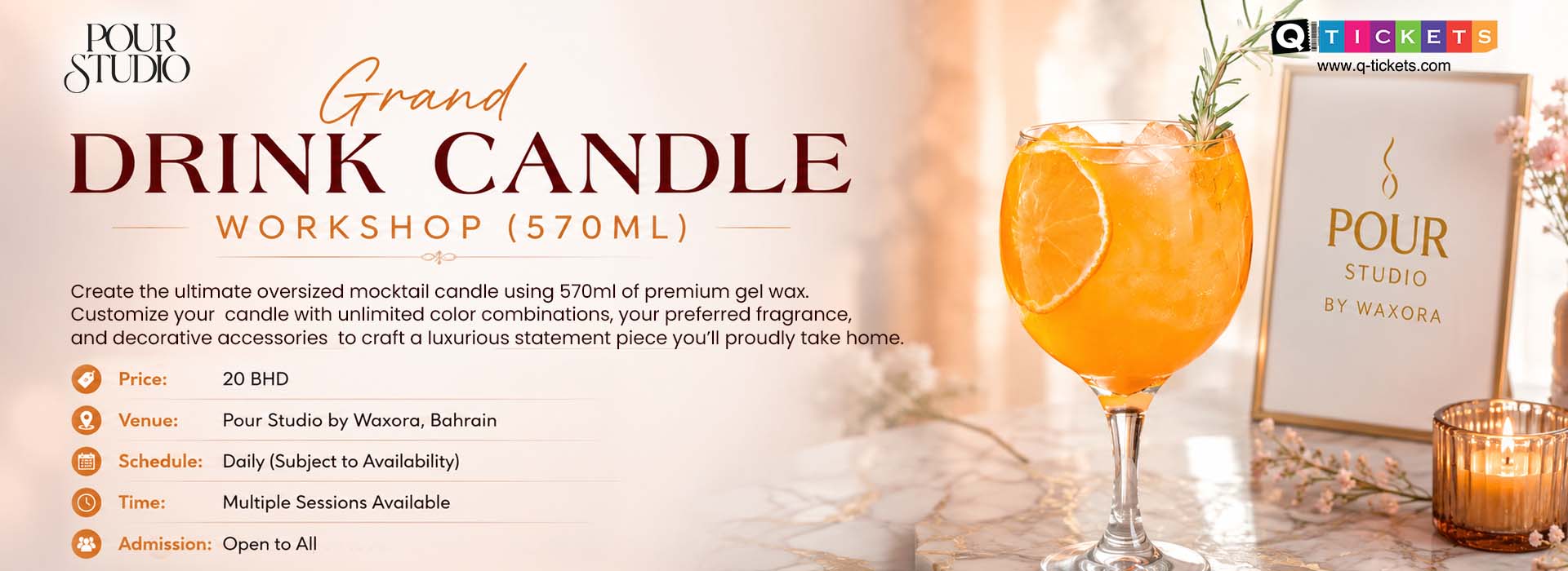 Grand Drink Candle Workshop (570ml)